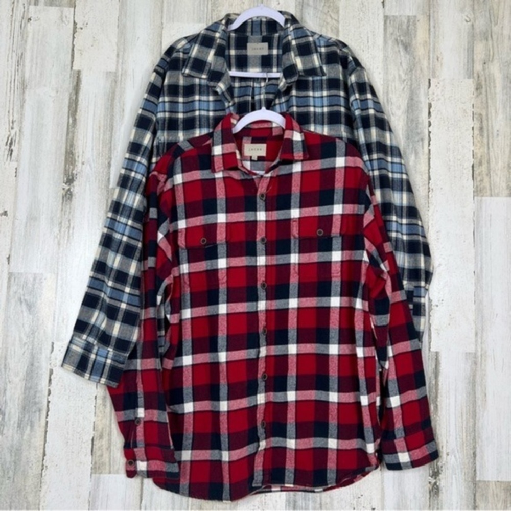 JACHS Flannel‎ Plaid Shacket Mens Size Large